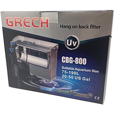Grech Cbg-800 5w Uv معقم تعليق على الظهر ، 20-50 جالون / 211 Gph ، أسود