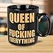 MIJOMA Taza de café Queen XL con texto en inglés Imagen de MIJOMA Taza de café Queen XL con texto en inglés