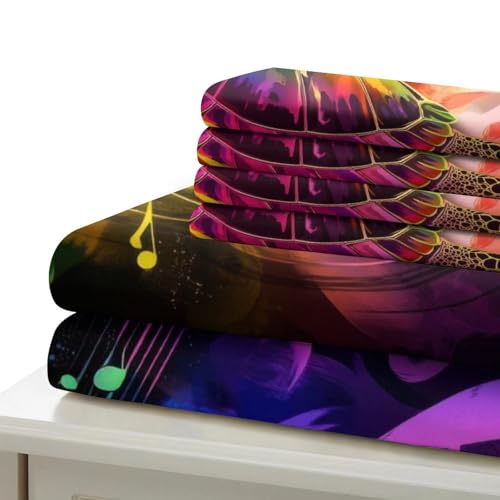 Housse de couette 200x200cm effet 3D arbre coloré en microfibre premium - 7