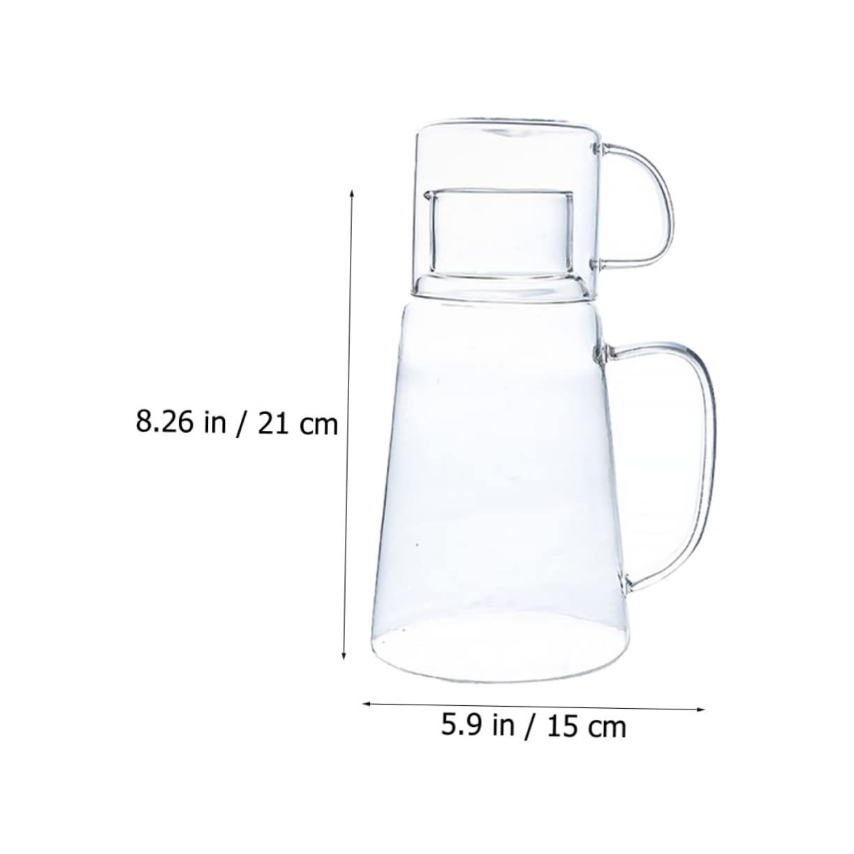 1juego Jarra De Vidrio Para Agua Fría Diseño De Gran Capacidad Para Jugos y Cervezas Para Fiestas y Picnics Sin Fugas y Resistente Temperaturas Frías y Calientes