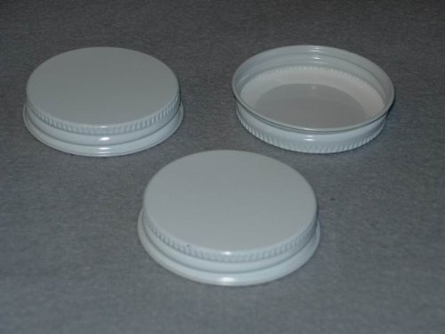 White Metal Cap w/Plastisol Liner [ 1 Pack(s)]