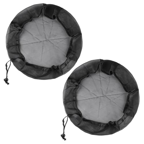 Regentonnen Netz, 2 Stück Verstellbares Regentonne Abdeckung, 60cm Regentonnennetz mit Zugkordel, Regentonnen Mückenschutz, Regentonne Schutznetz Regentonne Schutzabdeckung Schutz vor Laub