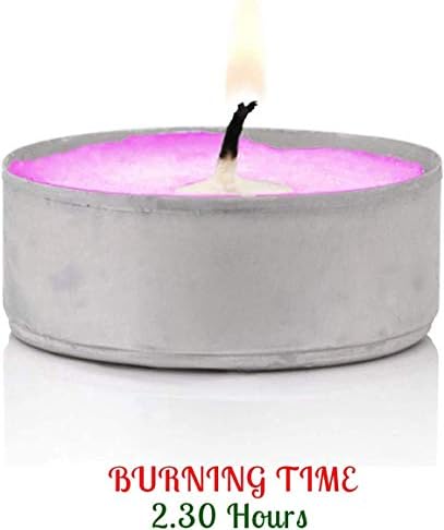 KAV 48 Pack fragranced Tealight Candles | Scented Tealights | Candle for Weddings | Christmas | Spa | Home Décor | Fresh Berries, Wild Lavender, Vanilla, Mountain Spring