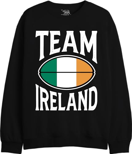 Photo de Republic Of California « Team Ireland » UXREPCZSW050 Sweatshirt Homme, Noir, Taille L