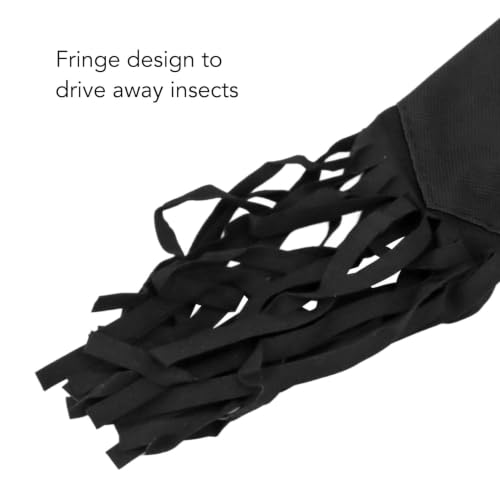 Pssopp Horse Tail Bag, Fashionable Fringe Design Horsetail Bag Light and Horsetail Bag Breathable Horse Tail Guard with Fasteners (Black) by Pssopp - Image 4
