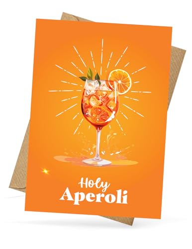 KOKO&LORA® Premium Grußkarte Holy Aperoli - spritzige Karte mit Umschlag zum Geburtstag uvm.