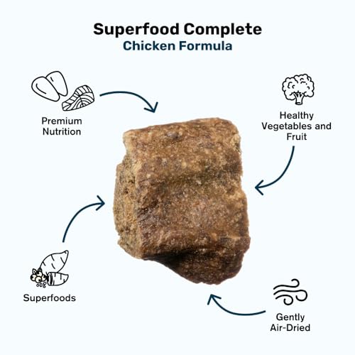 Image of BADLANDS RANCH Air-Dried Chicken Dog Food, 87% Real Meat, 24 oz | Includes organs & salmon; kibble topper or alternative; adult & senior dogs; no corn, wheat, soy or fillers