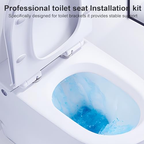 BOBOPACK 2 Stück WC Sitzscharnierbefestigung, Sitzscharnier aus Edelstahl, Klodeckel mit Absenkautomatik, WC Deckelverschraubung, mit Ersatz-Gummischraube und mutter für WC Sacklöcher