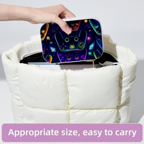 Boîte de rangement portable en velours compartimentée - 5