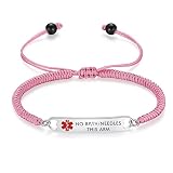 mnmoom Medical Alert Bracelets for Women Stainless steel Heart Medical ID bracelets with Free Engraving...