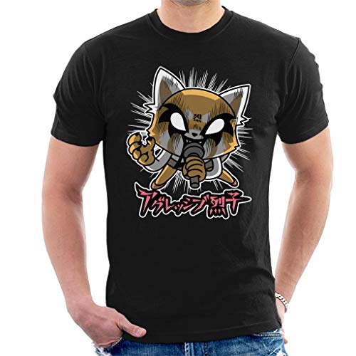 Aggretsuko Retsuko Holding Mic Men's T-Shirt Black
