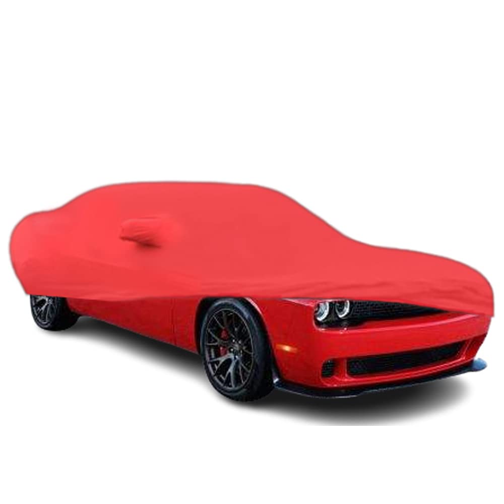 LTDNB Custom Fit Indoor Car Cover For 2008-2022 Dodge Challenger - Red Stretch Dust-Proof Protection