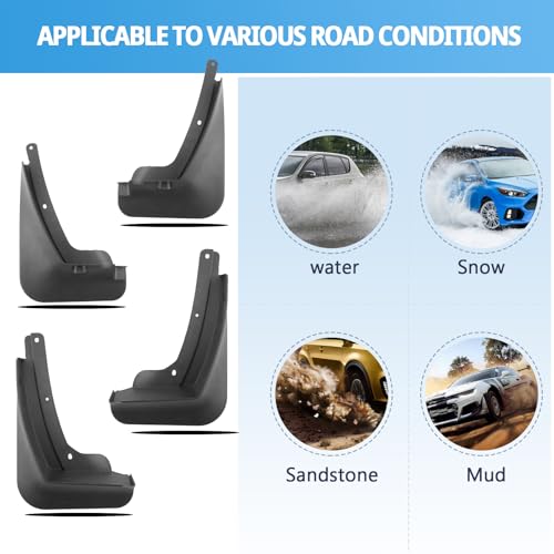 Image of 2021-2025 2026 Trailblazer Mud Flaps Splash Guards for 2026 Chevy Trailblazer Accessories No Drilling /Tape Mud Flaps Liner Fenders Compatible with 2021-2026 Chevy Trailblazer LS /LT /Activ(NOT FIT RS)