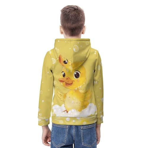 Sweat à capuche canard enfant manches longues pour ne plus attraper froid au cou