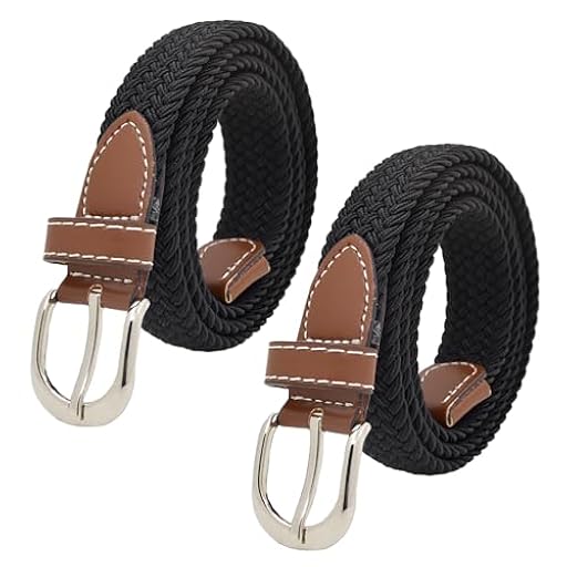 KEYRI 2 Piezas Cinturón Elástico Cinturón Trenzado de Mujer, Cintura Elástica Cinturóns Versátil Cinturóns Informal Retro Talla Única Ajustable (2 Negro) | Ya disponible en tu tienda friki favorita! En mundofriki.es!