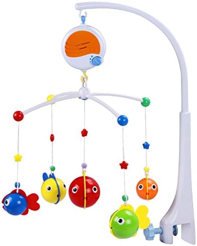 thumbnail image 2 of Buy TUAA Baby Crib Obile,3 In 1 Crib Toys With Reote Control,Projection Night Light, Usic 2 of 12
