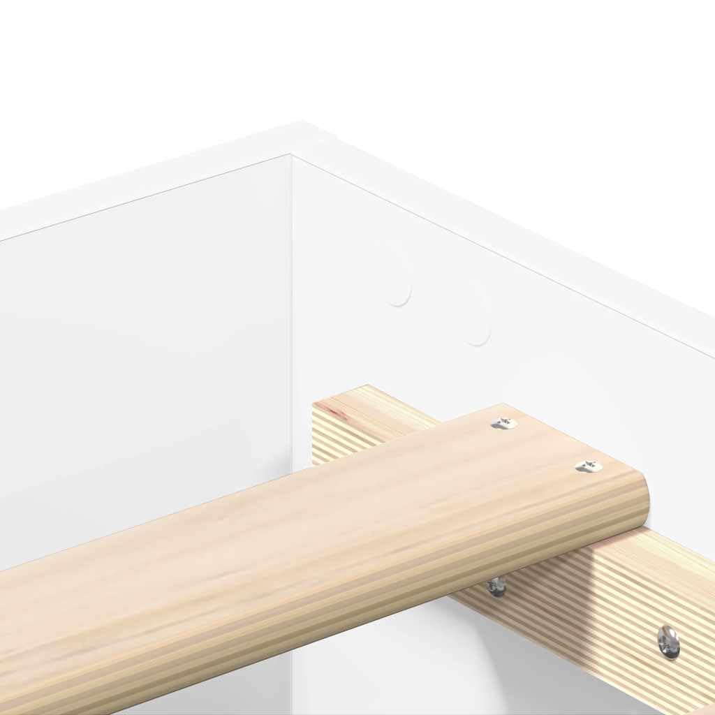vidaXL Giroletto Senza Materasso Bianco 140x190 cm Legno Multistrato, mobili per Camera da Letto, Base del Letto, Letto Matrimoniale, Letto