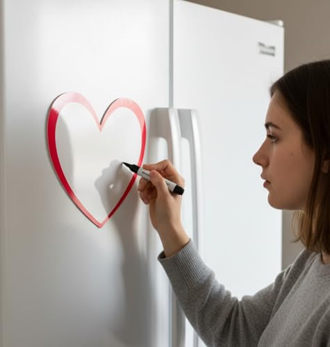 TODOKRAFT Pizarra magn&eacute;tica de borrado en seco para nevera, original pizarra...