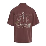 Picture of Bamboo Cay Men's Embroidered Relax and Unwined Casual Wine Shirt (Small, Pomerol)