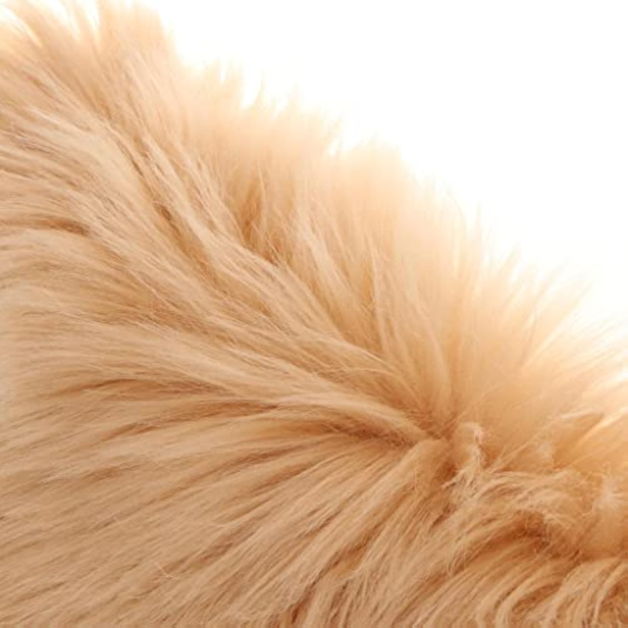 Fluffy Faux Fur Seat Cushion Pad Camel