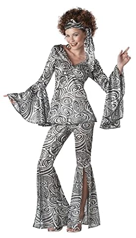 California Costumes damskie przebranie karnawałowe Foxy Lady, Biały, czarny, XL