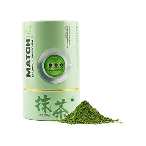 EFOOFAN Ceremonial Grade Matcha Green Tea Powder- (113g/4oz) - USDA/JAS/EC Certified Organic Matcha Lette, Pure Natural and Unsweetened, Chinese Premium Macha Cover