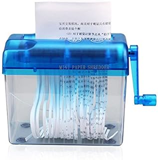 Portable Mini Shredder Cut Paper Shredder Mini Manual Hand Shredder A6 Paper Documents