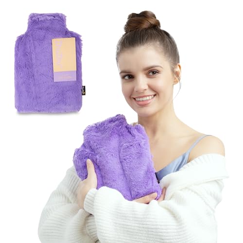 Zhu-Zhu Plush Hot Bottle Body Warmer - Microwavable Wheat Bag - Microwave Heat Pad with Lavender (Lilac)