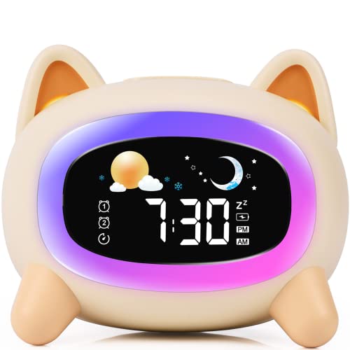 Szelam Kid Alarm Clock,Ok To Wake Clocks For Toddlers,With Children's Sleep Trainer,Night Light,Sleep Sound Machine,Cute Digital Clock For Baby Boy Girl Bedroom Decor (Dog) #TOP12