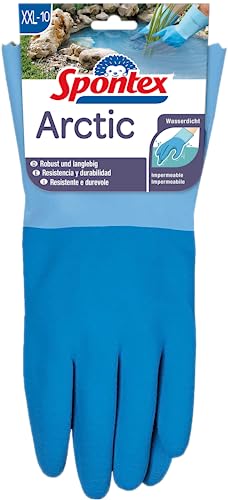 Spontex Arctic Heavy Duty Wet & Cold Work Gloves - Waterproof and Durable Natural Latex, Size XXL, 1 Pair