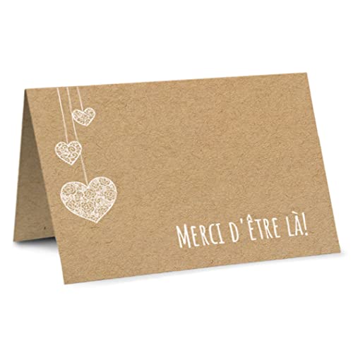 Partycards Marque Place Mariage, Décoration Mariage et Baptême, 50 Pièces A7, Idéal pour Deco Mariage et Marque Place, pour un Mariage Élégant et Raffiné