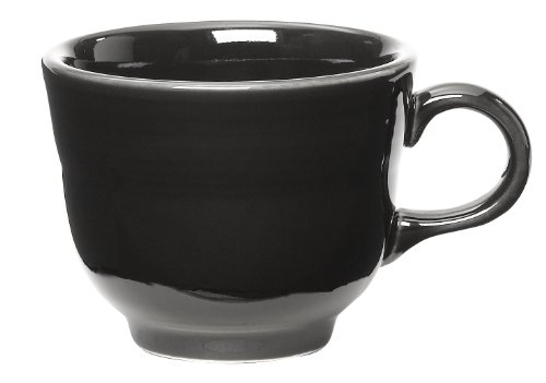 Taza de cerámica resistente Fiesta 7.75 oz negro miniatura 1