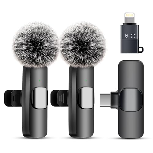 Uewpv Micro Cravate sans Fil – Micro Cravate Bluetooth sans Fil pour iphone, Mini Micro sans Fil avec réduction du Bruit, – Idéal pour Vlog, TikTok et création de Contenu