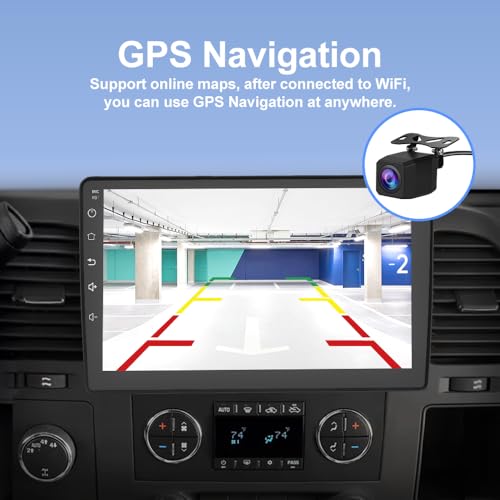 Image of 4Core 64GB Car Radio Stereo for Chevy Chevrolet Silverado Tahoe Equinox GMC Sierra Yukon with CarPlay Android Auto Backup Camera