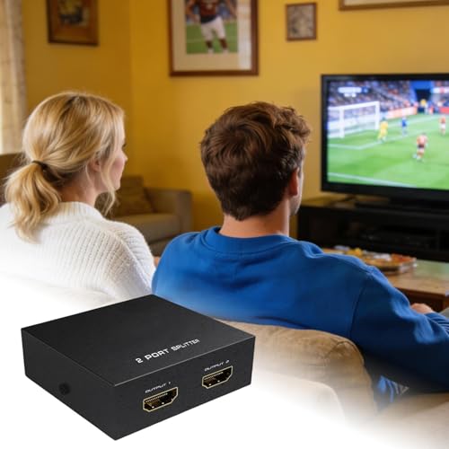 AV Splitter 4K de 1 Entrada y 2 Salidas para Duplicar Pantalla de Consola y Proyector 2