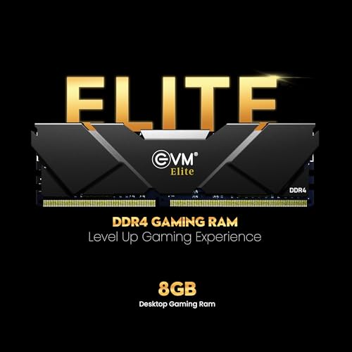Image of EVM Elite 8GB DDR4 3200MHz Gaming Desktop RAM - Intel XMP & AMD EXPO, Aluminum Heat Sink, CL15, 1.2V Low Voltage, 288-Pin Long-DIMM, 10-Year Warranty (EE8G32DT)