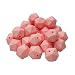 30pcs Rose Quartz Color 17mm Silicone Icosahedron Beads Silicone Pearl Beads Silicone Geometry Polygon Beads Mom Jewelry Necklace Making