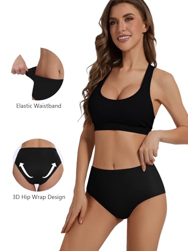 Image of Women Underwear Seamless No Show Full Coverage Briefs Invisible High Waisted Soft Breathable Panties 6 Pack