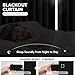 Deconovo Blackout Curtain Panel – Solid Grommet Top, Thermal Insulated & Energy‑Saving, Machine‑Washable Room Darkening Window Treatment for Bedroom & Living Room, 1 Panel, Black, 52W x 84L
