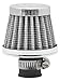 K&N 62-1600WT Vent Air Filter / Breather: Vent Air Filter/ Breather; 0.375 in/0.5 in (10 mm/13 mm) Flange ID; 1.75 in (44 mm) Height; 2 in (51 mm) Base; 1.5 in (38 mm) Top