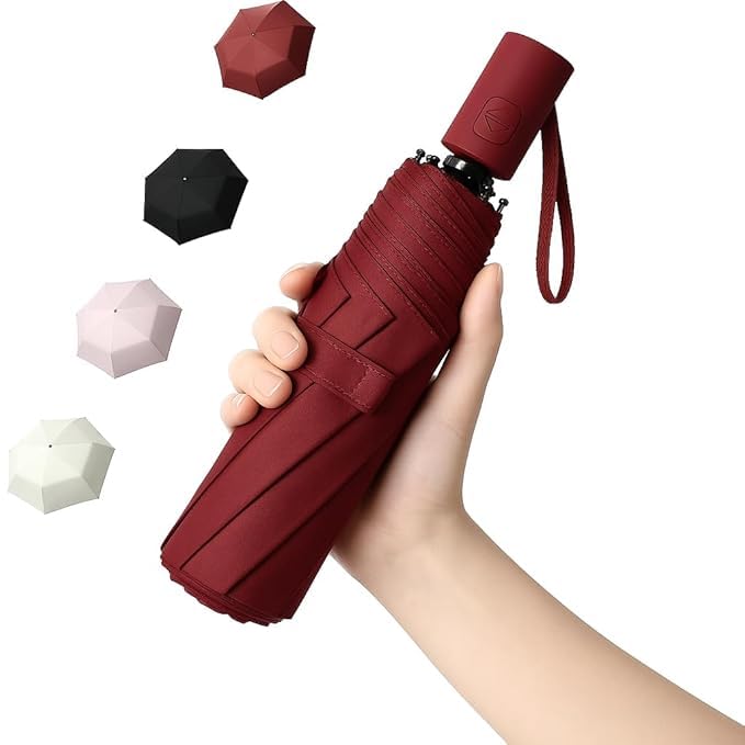 Image of TEKCOOL Umbrella, UV Big Size Umbrella for Sun Protection Rain Windproof Strong Large 3 Fold For Men Women Kids Boys Girls Perfect & Stylish Windproof & Compact''