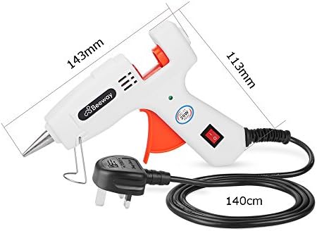 Hot Glue Gun with Carrying Case, BEEWAY 20W Mini Glue Gun with 50pcs 7mm x 150mm Glue Sticks for Kids Craft Hobby Art DIY Home/Office Repair