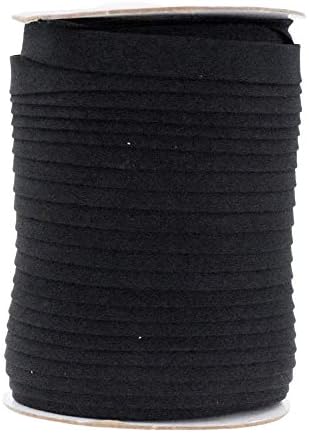 Mandala Crafts Double Fold Bias Tape for Sewing, Seaming, Binding, Hemming, Piping, Quilting, 1/2 Inch 55 Yards, Black