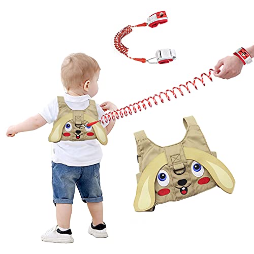 YZNlife Anti-verloren Gürtel, 2,5 m Baby Leine Laufleine Baby, Sicherheitsgurte Kinder Sicherheitsleine Kleinkind, Leine Handgelenk, Reise Sicherheitsgürtel,Crème … Cover
