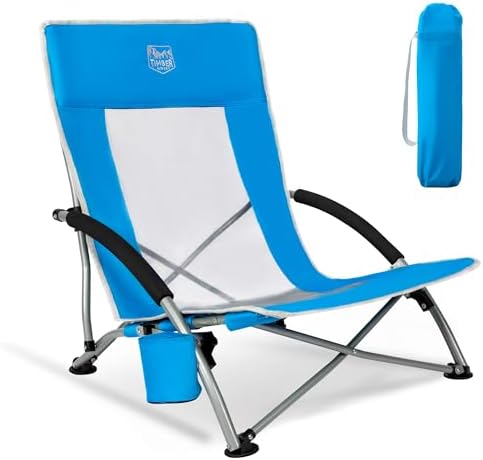 TIMBER RIDGE Chaise de Plage Pliable Portable Fauteuil de Camping...