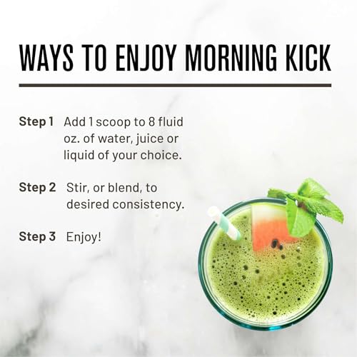 Image of ROUNDHOUSE PROVISION Morning Kick Greens Powder, Watermelon Mint, 3 Pack