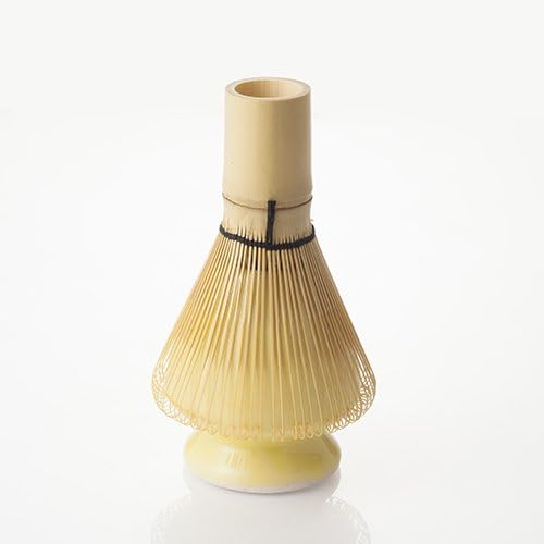 Tokyo Matcha Selection - Chasen Set : Matcha Bamboo Whisk 80 & Whisk Stand (3 color) from Japan [Standard ship by SAL with Tracking number & Insurance] (Light Yellow)