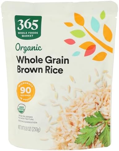 365 by Whole Foods Market, Organic Whole Grain Brown Rice, 90-Second Microwave in Pouch, 8.8 Ounce