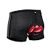 WOSAWE sous-Vêtements de Vélo avec 3D Padded Gel Respirant à séchage Rapide Cyclisme Shorts vélo Pantalon pour Homme (Noir L)