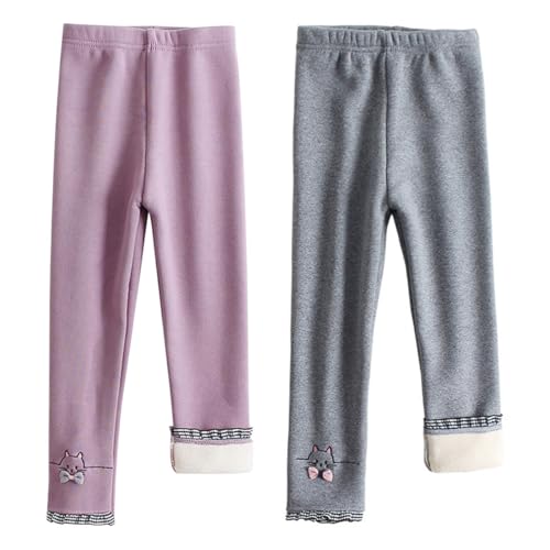 Legging polaire chaud hiver filles pour la cour d'école et les sorties en famille